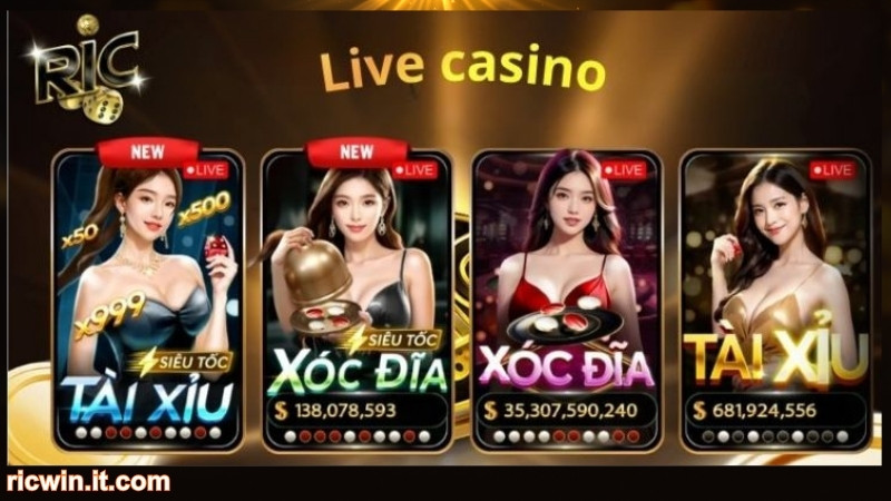 Các trò chơi live casino RICWIN nổi bật