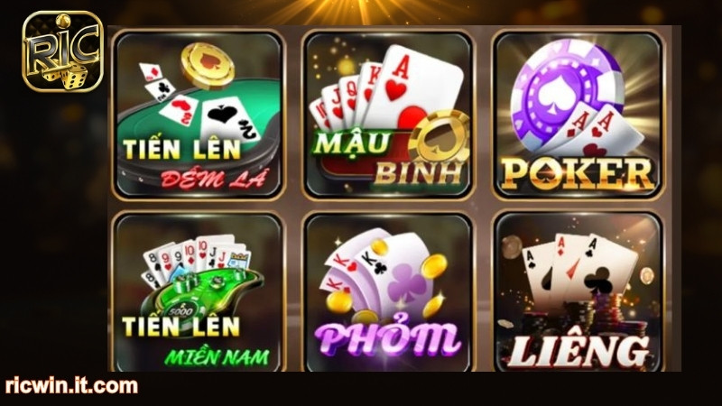 Các tựa game bài RICWIN được yêu thích