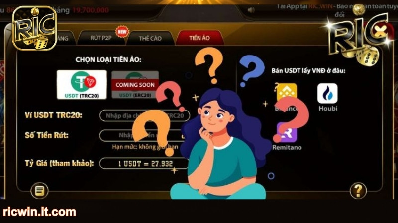 Giải đáp thắc mắc khi rút tiền RICWIN