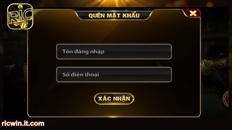 Hướng dẫn lấy lại mật khẩu RICWIN