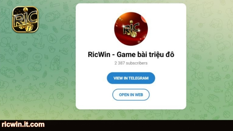 Liên hệ RICWIN qua nền tảng telegram