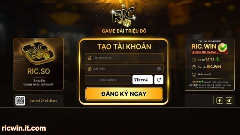 lưu ý quan trọng khi đăng ký RICWIN